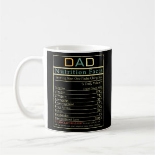 Mug Vintage Papa Nutrition Facts Drôle Fête des pèr