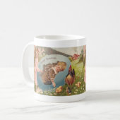 Mug Vintage Pâques Victorienne fille et garçon (Devant gauche)
