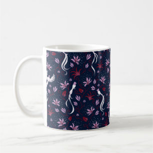 Mug vintage paradis oiseau répétition sans couture mot