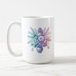 Mug Vintage Pastel Colorful Floral Design