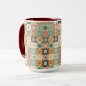 Mug Vintage, patchwork, paré (Devant gauche)