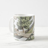 Mug Vintage paysage chinois sans couture motif. Chinoi (Devant gauche)