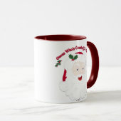 Mug Vintage Père Noël Devine qui va venir ? (Devant droit)