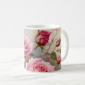 Mug Vintage Pink Roses (Devant droit)