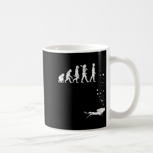 Mug Vintage Plongée Evolution Diver Diver Diver Diver (Droite)