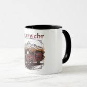 Mug Vintage Pompier - Rétro Design (Devant droit)