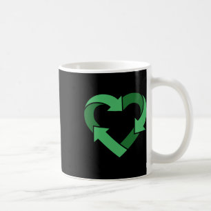 Mug Vintage Recycle Logo Coeur en forme de Jour des te