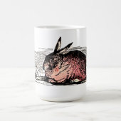 Mug Vintage Red Rabbit Drawing (Centre)
