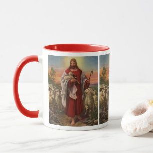 Mug Vintage Religion, Christ le Bon Berger Troupeau