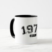 Mug Vintage Rétro 1978 Grunge Établie Graphisme (Devant gauche)