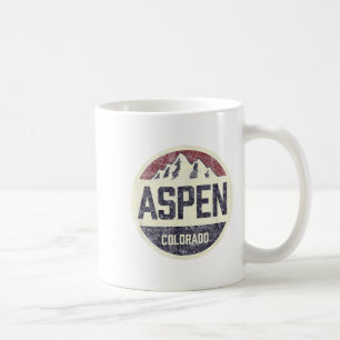 Mug Vintage Retro Aspen Colorado Mountain Circle Skin