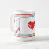 Mug Vintage Retro Baseball Letter H Athletic (Devant gauche)