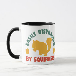 Mug Vintage Rétro Facilement Distrait Par Les Écureuil