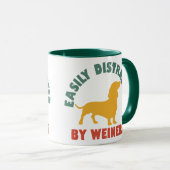 Mug Vintage Rétro Facilement Distrait Par Les Weiners (Devant droit)