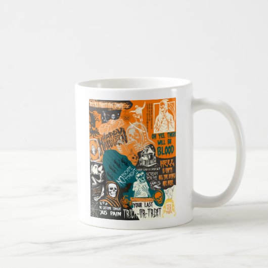 Mug Vintage Retro Halloween automne 90s Classic Collag (Droite)