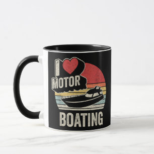 Mug Vintage Rétro J'adore Le Motonautisme Drôle De Nav