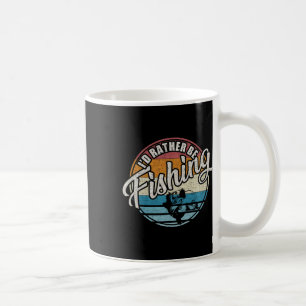 Mug Vintage Rétro J'aimerais Mieux Pêcher