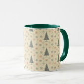 Mug Vintage/rétro moderne Noël/hiver (Devant droit)