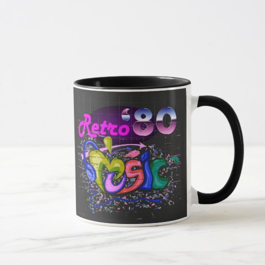 Mug Vintage Retro Music (Droite)