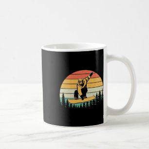 Mug Vintage Retro Snowboardeur Silhouette Snowboard