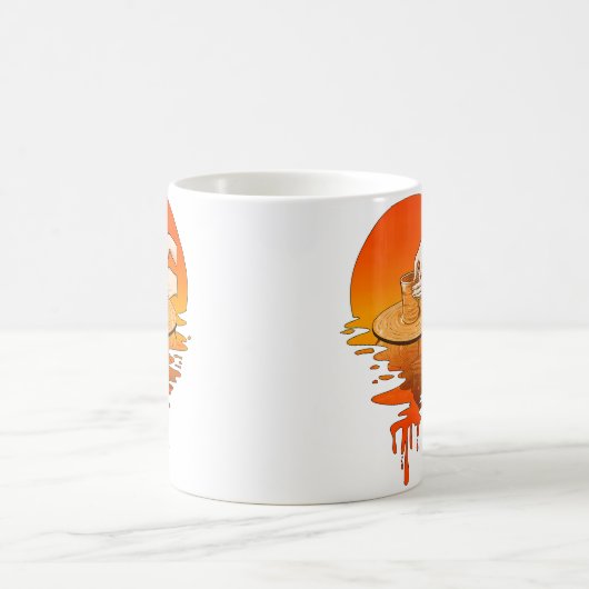 Mug Vintage Retro Style Pottery (Centre)