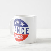 Mug Vintage Retro Vance 2028 pour l'élection président (Devant gauche)