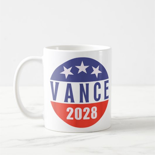 Mug Vintage Retro Vance 2028 pour l'élection président (Gauche)