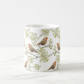 Mug Vintage Robin Readsein Art Motif (Centre)