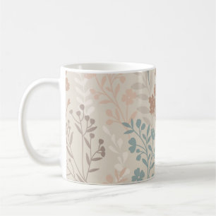 Mug Vintage Romance Fleur Floral sans couture Motif