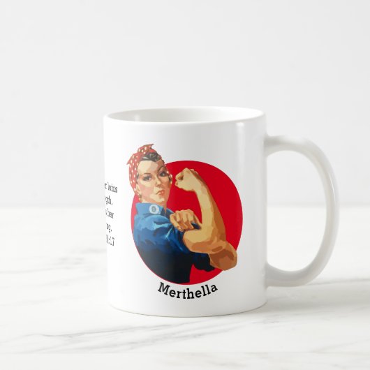 Mug Vintage ROSIE RIVETER Personnalisé (Droite)