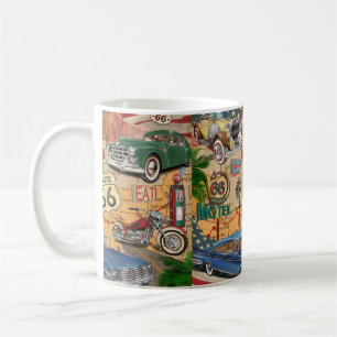 Mug Vintage Route 66 poster.