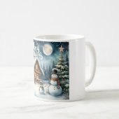 Mug Vintage/Russe/Snowman/Noël (Devant droit)