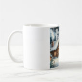 Mug Vintage/Russe/Snowman/Noël (Gauche)