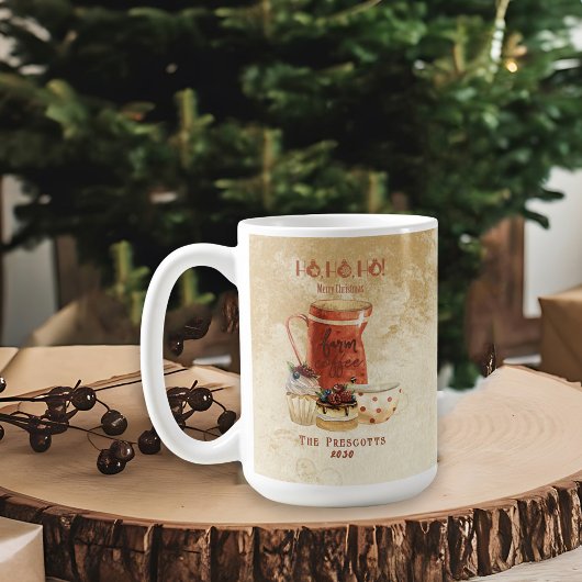Mug Vintage Rustique Kraft Farmhouse Noël