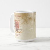 Mug Vintage Rustique Kraft Farmhouse Noël (Devant gauche)