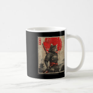 Mug Vintage Samurai Chat Japonais Tee - shirts graphiq