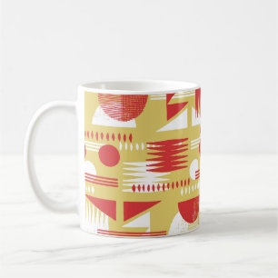Mug vintage sans fumée abstrait style moderne géométri