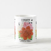 Mug Vintage Seed Packet Art, Cosmos Garden Flowers (Centre)