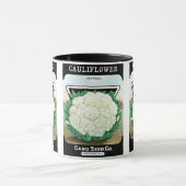 Mug Vintage Seed Packet Étiquette Art, Cauliflower Lég (Centre)
