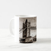 Mug Vintage Sepia London Tower Bridge (Devant gauche)