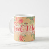 Mug Vintage Shabby Chic Floral Bon Matin (Devant gauche)