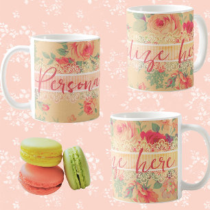 Mug Vintage Shabby Chic Personnalisé