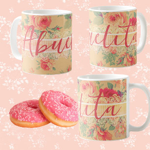 Mug Vintage Shabby Chic Personnalisé Abuelita Espagnol