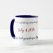 Mug Vintage Shield Red White Blue American Eagle (Devant gauche)