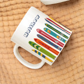 Mug Vintage Skis Personalized Two Sided