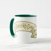 Mug Vintage St. Patrick's Day Salutations Bannière d'o (Devant gauche)