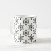 Mug vintage Starburst, noir et blanc (Devant gauche)