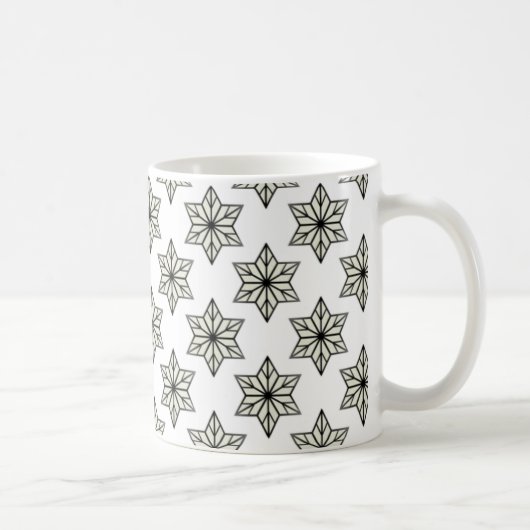 Mug vintage Starburst, noir et blanc (Droite)