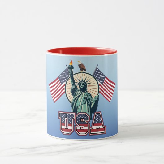 Mug Vintage, Statue de la Liberté (Centre)