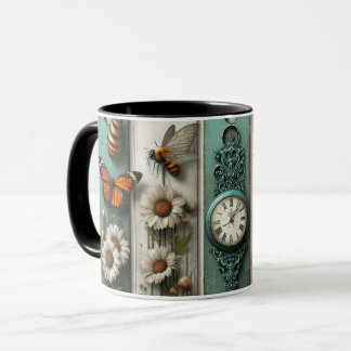 Mug vintage style clocks